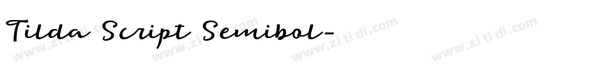 Tilda Script Semibol字体转换